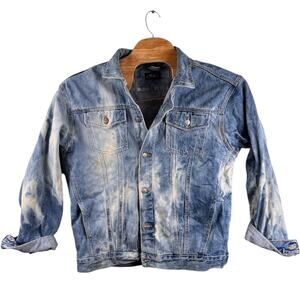 Vintage CXS Twenty1 Denim Button Down Jean Jacket Stone Washed Blue Men's